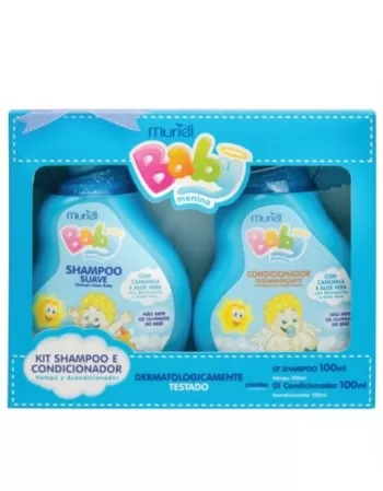 KIT BABY MURIEL SH E COND 100ML AZUL