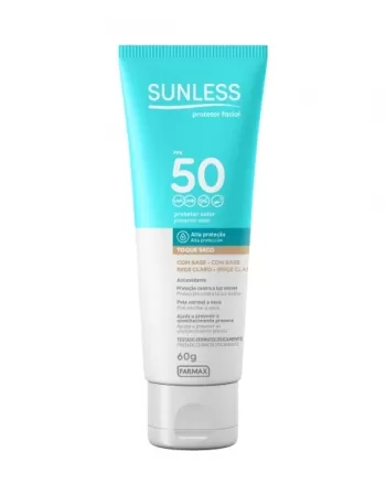 PROTETOR SOLAR FACIAL FPS50 C/ BASE CLARO 60G SUNLESS