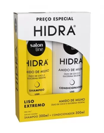 KIT SHAMPOO+CONDICIONADOR AMIDO DE MILHO HIDRA 300ML