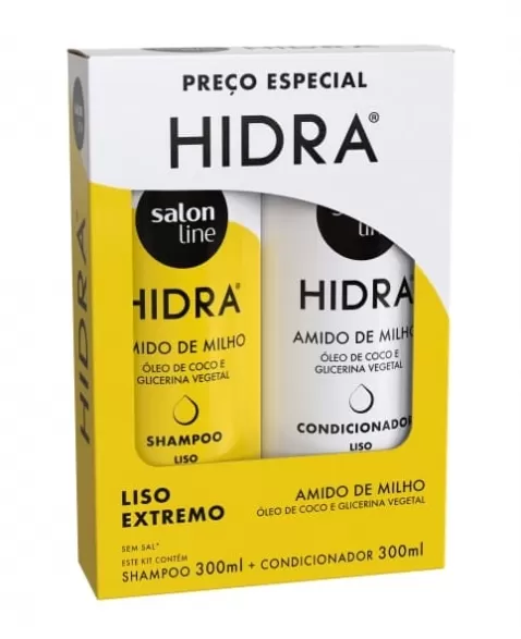 KIT SHAMPOO+CONDICIONADOR AMIDO DE MILHO HIDRA 300ML