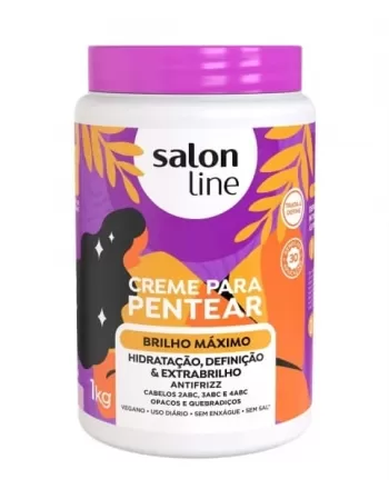 CREME DE PENTEAR BRILHO MAXIMO 1KG SALON LINE