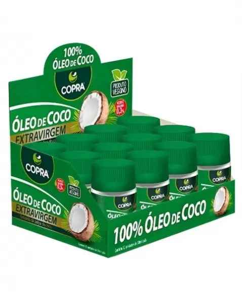 OLEO DE COCO EXTRA VIRGEM 30ML DISPLAY C/12 UN COPRA