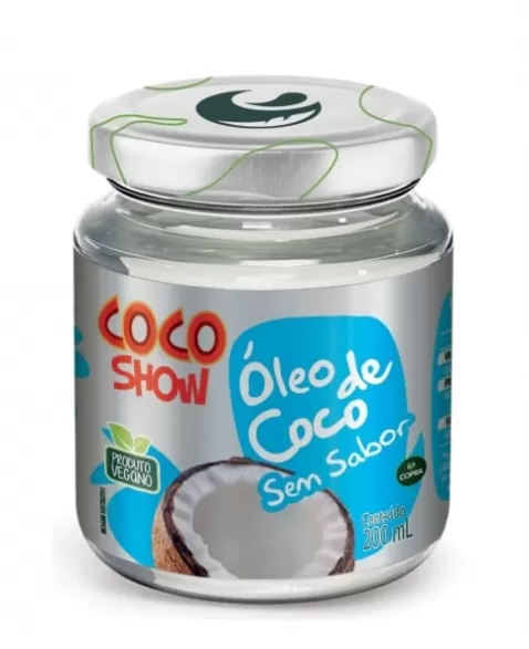 OLEO DE COCO S/ SABOR 200ML COCO SHOW COPRA