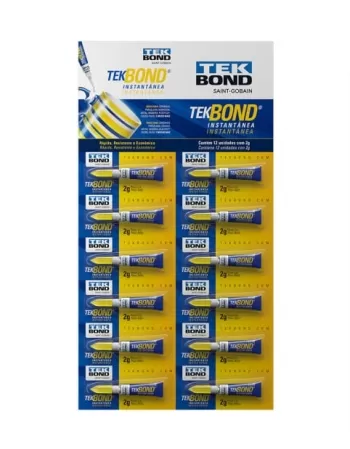 TEKBOND INSTANTÂNEA 2G CARTELA C/12 UNIDADES