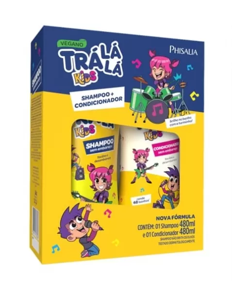 KIT TRALALA SEM EMBARACO 480ML (SHAMPOO+CONDICIONADOR)