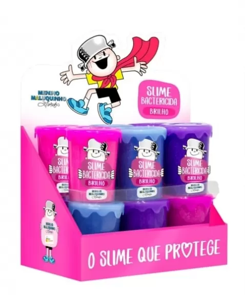 SLIME GELELE BACTERICIDA MENINO MALUQUINHO BRILHO DISPLAY C/12