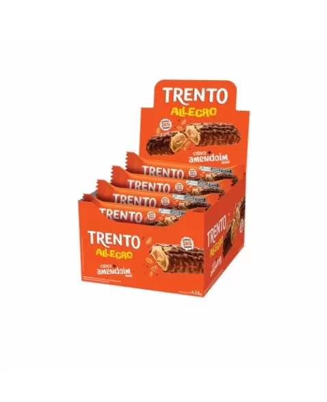 WAFER TRENTO ALLEGRO CHOCO AMENDOIM DISPLAY C/16UNX26G