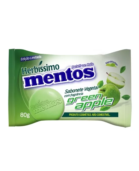 SABONETE VEGETAL HERBÍSSIMO MENTOS 80G GREEN APPLE