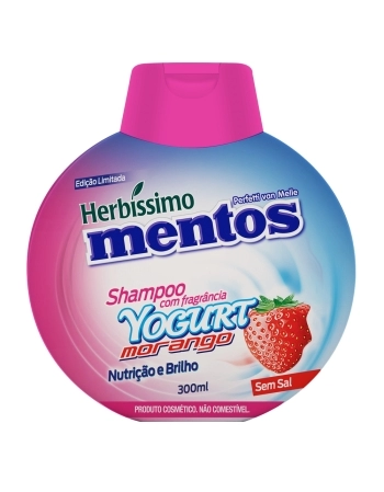 SHAMPOO HERBISSIMO MENTOS 300ML YOGURT MORANGO