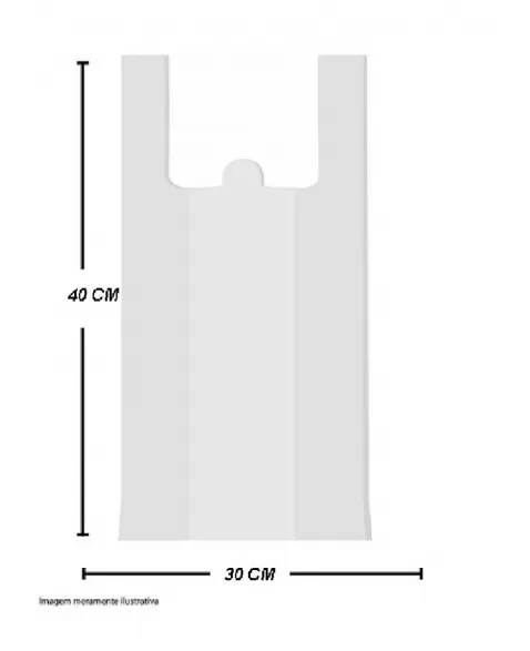 SACOLA PLASTICA LISO BRANCO ALTA DENSIDADE 30X40 FABRIPLAS