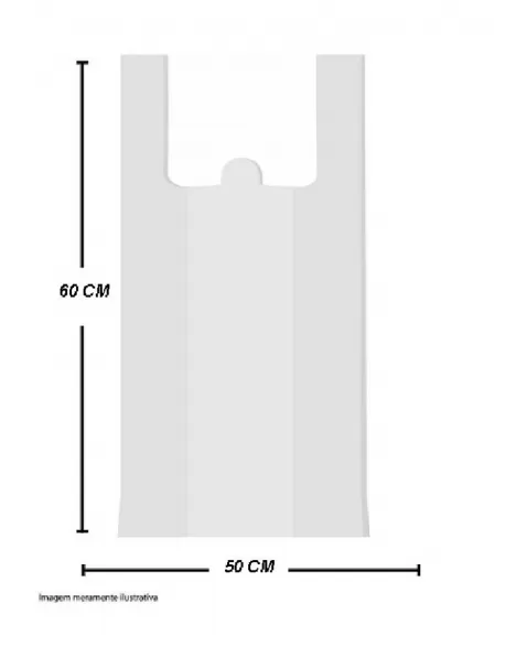 SACOLA PLASTICA LISO BRANCO ALTA DENSIDADE 50X60 C/500 FABRIPLAS