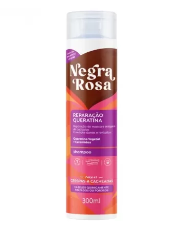 SHAMPOO REP. QUERATINA NEGRA ROSA 300ML