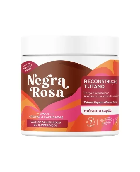 MASCARA RECONSTRUCAO NEGRA ROSA 500G