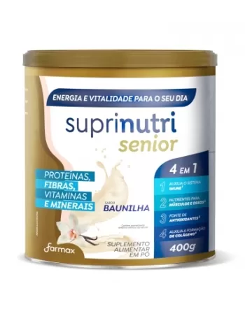 SUPLEMENTO BAUNILHA SUPRINUTRI 400G FARMAX