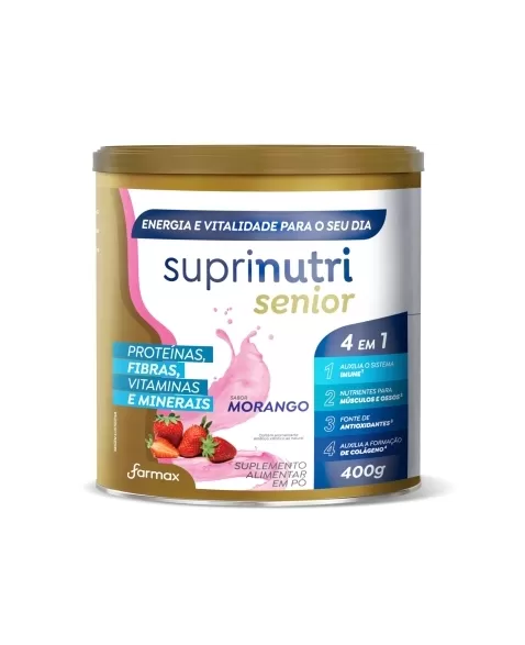 SUPLEMENTO MORANGO SUPRINUTRI 400G FARMAX