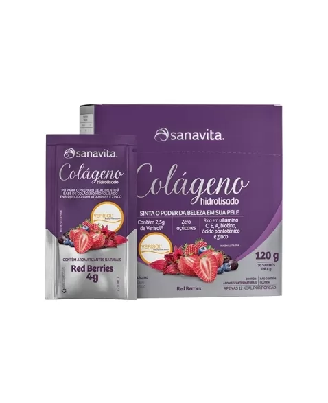 COLAGENO VERISOL RED BERRIES SACHE 30X4G SANAVITA