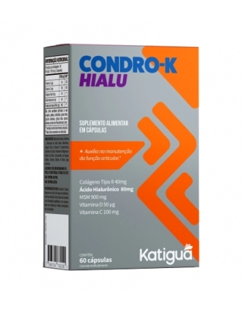 CONDRO-K HIALU+MSM+TIPO II+VITS 60CAPS KATIGUA