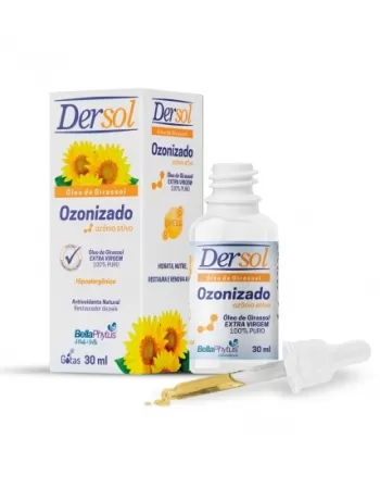 DERSOL OLEO DE GIRASSOL EXTRA VIRGEM OZONIZADO 30ML BELLA PHYTUS