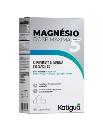 MAGNESIO 5 DOSE MAXIMA C/60 CAPS KATIGUA