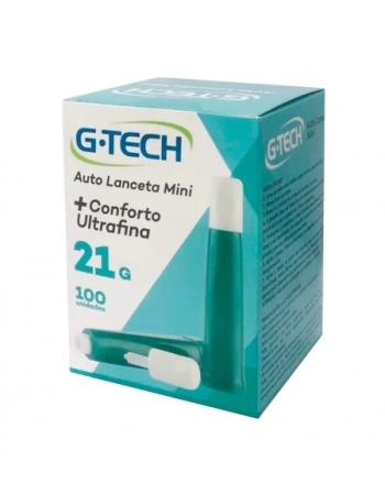 AUTO LANCETA MINI G-TECH ULTRAFINA C/100UN 21G G-TECH