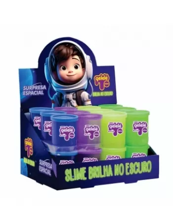 GELELE SLIME POTE BRILHA NO ESCURO 110G DISPLAY C/24