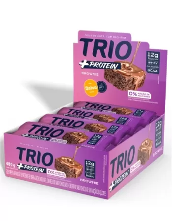 BARRA PROTEIN TRIO CRISP BROWNIE 40G C/12