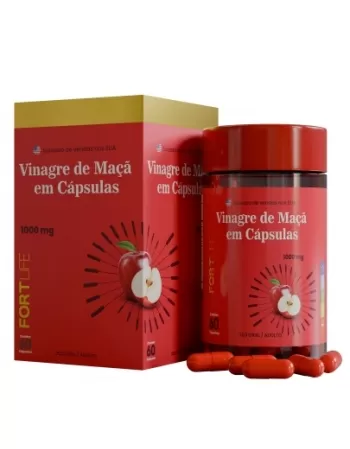 VINAGRE DE MACA 500MG C/60CAPS FORTLIFE