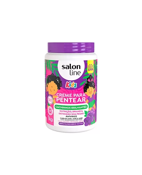 CREME DE PENTEAR CACHINHO BRILHANTES UVA 1KG SALON LINE