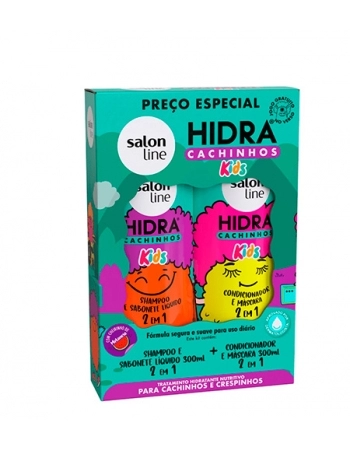 KIT SHAMPOO+CONDICIONADOR HIDRA CACHINHOS KIDS 300ML SALON LINE