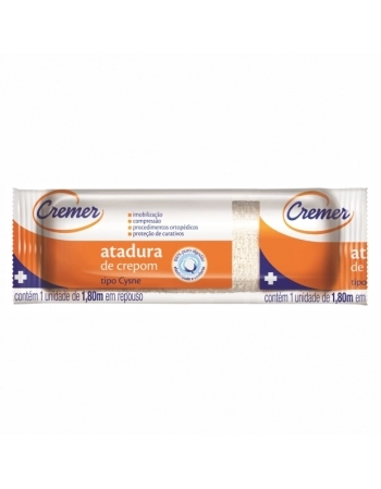 ATADURA CREPE CYSNE 12CMX1,8M 13 FIOS C/6 CREMER