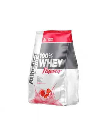 100% WHEY FLAVOUR 900G REFIL MORANGO - ATHETICA