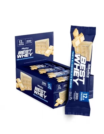 BEST WHEY BAR PROTEIN DISPLAY C/12 TORTA CIOCCOLATO BIANCO - ATLHETICA