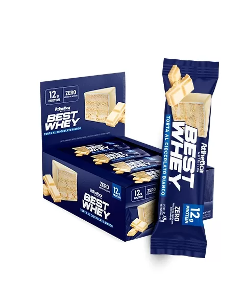 BEST WHEY BAR PROTEIN DISPLAY C/12 TORTA CIOCCOLATO BIANCO - ATLHETICA