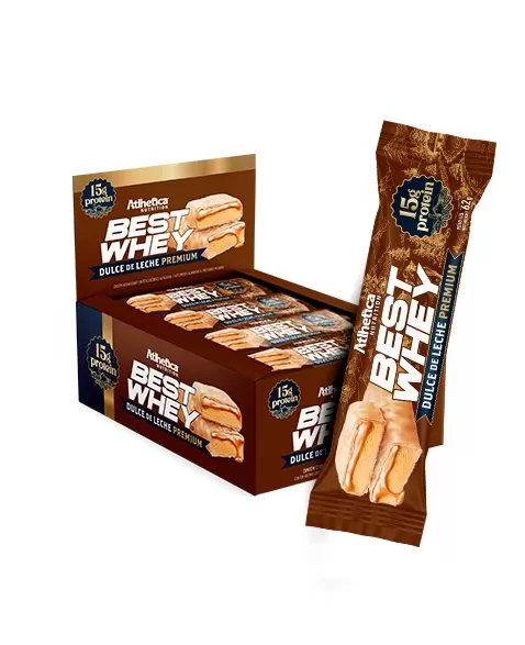 BEST WHEY BAR PROTEIN DISPLAY C/12 DULCE DE LECHE PREMIUM - ATLHETICA