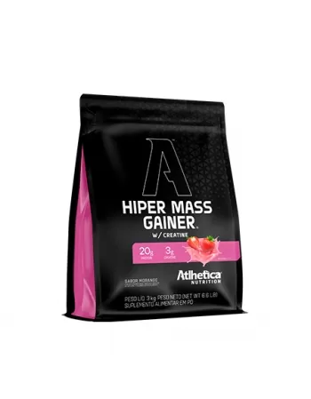 HIPER MASS GAINER W/CREATINE 3KG MORANGO - ATLHETICA