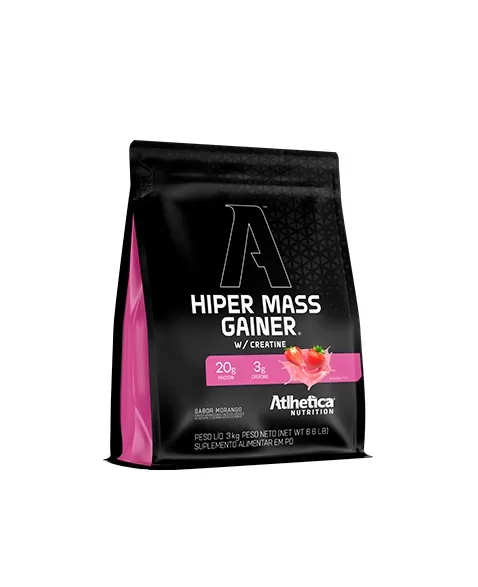 HIPER MASS GAINER W/CREATINE 3KG MORANGO - ATLHETICA