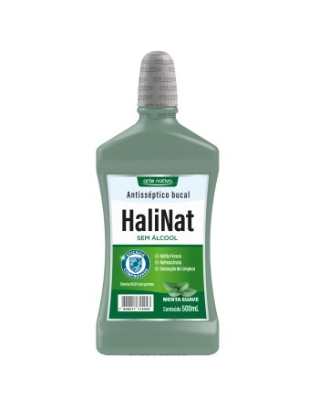 HALINAT ANTISSEPTICO BUCAL MENTA SUAVE 500ML - ARTE NATIVA