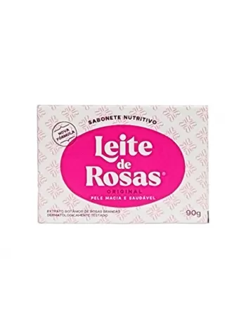 SABONETE LEITE DE ROSAS TRADICIONAL 90G NOVA FORMULA