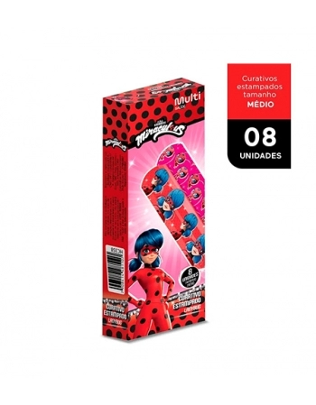 CURATIVO MIRACULOUS LADYBUG CX C/ 8 UN - MULTILASER