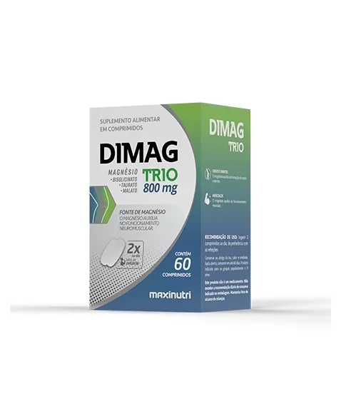 DIMAG TRIO (MAGNESIO BISGLICINATO+TAURATO+MALATO) 800MG C/60 COMP - MAXINUTRI