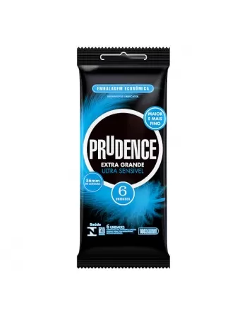 PRESERVATIVO PRUDENCE C/6 EXTRA GRANDE ULTRA SENSIVEL