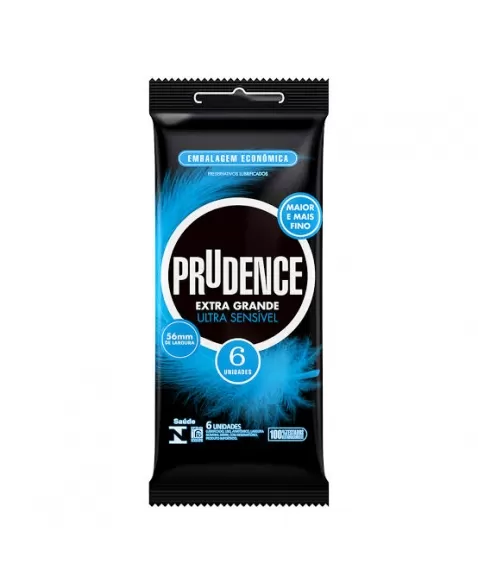 PRESERVATIVO PRUDENCE C/6 EXTRA GRANDE ULTRA SENSIVEL