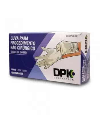 LUVA DE LATEX C/ TALCO TAM M INMETRO DESCARPACK.