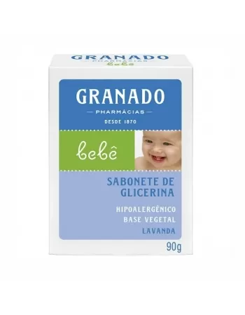 SABONETE GLICERINADO BEBE LAVANDA 90GR