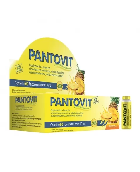 PANTOVIT ABACAXI 10ML C/60 FLACONETES