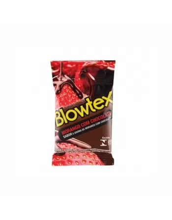 PRESERVATIVO BLOWTEX C/3 MORANGO C/ CHOCOLATE