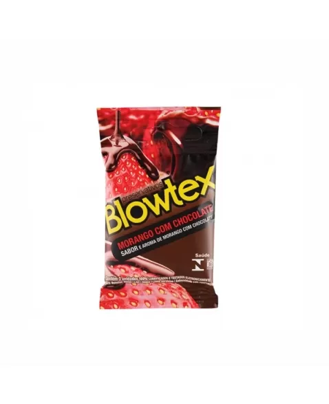 PRESERVATIVO BLOWTEX C/3 MORANGO C/ CHOCOLATE