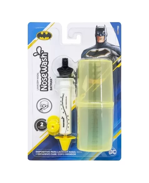 KIT NOSEWASH P/ LAVAGEM NASAL 10ML BATMAN+CASE MEDIDOR