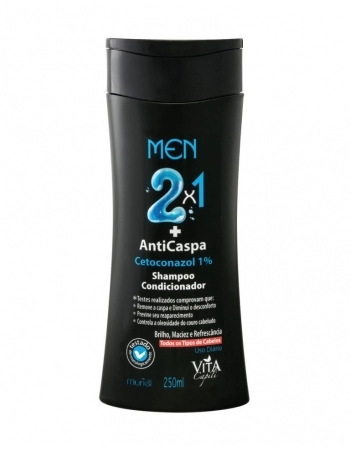 SHAMPOO ANTI CASPA MEN 2EM1 250ML C/ CETOCONAZOL